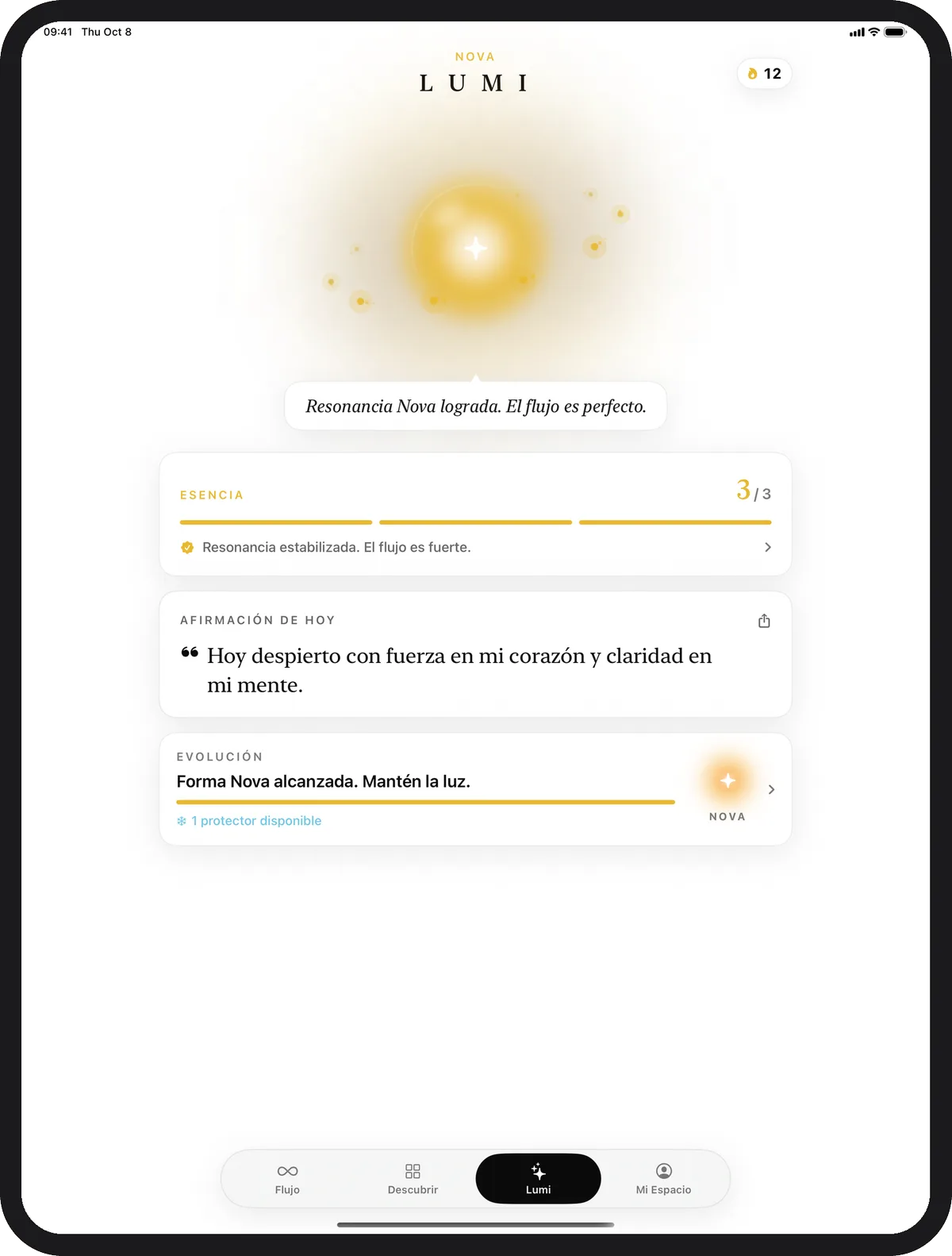 Lumina en un iPad